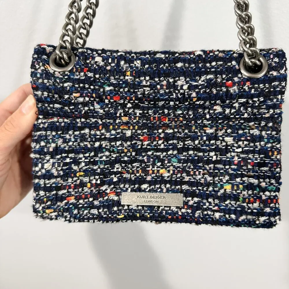 Kurt Geiger London Mini Kensington Tweed Crossbody Bag NWOT